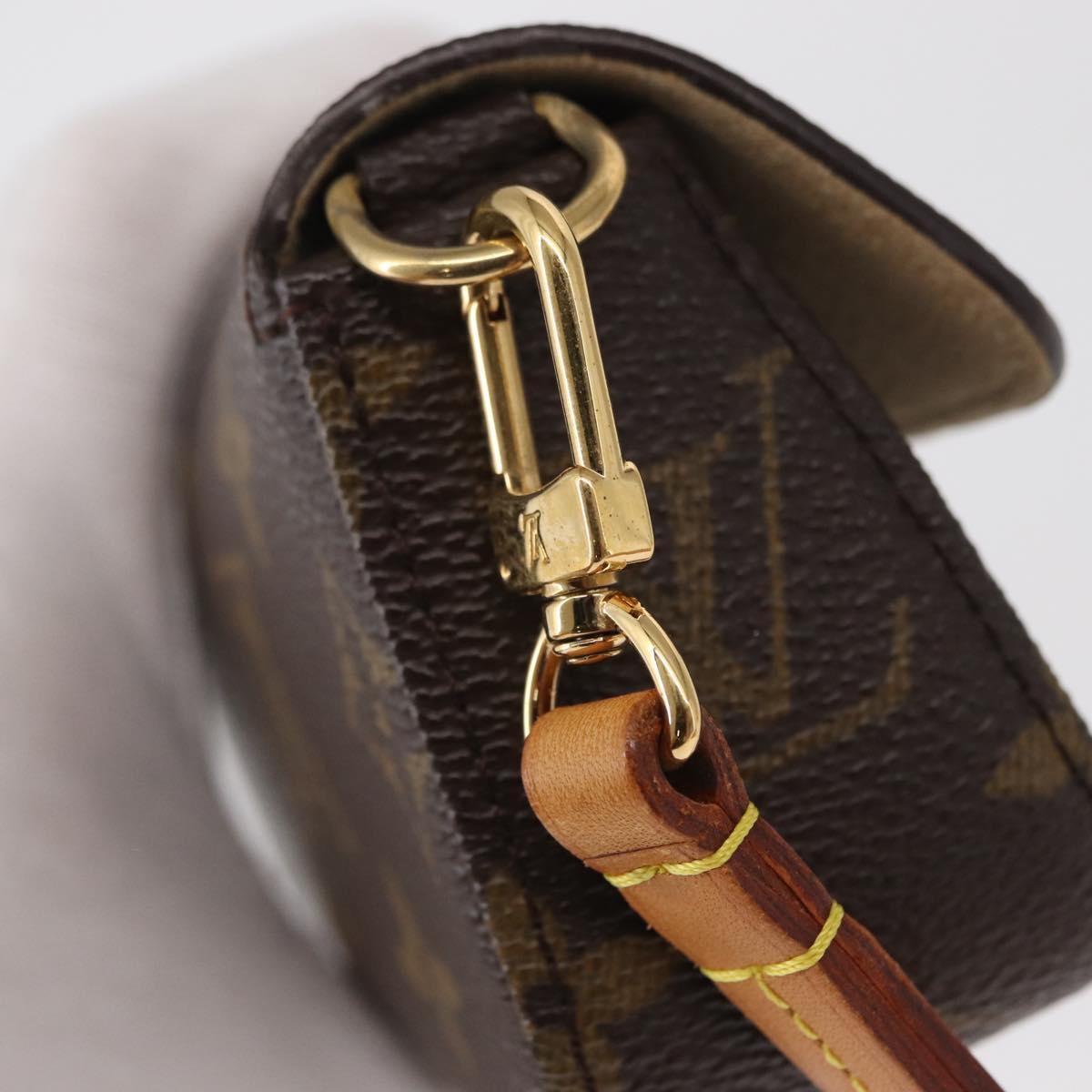 LOUIS VUITTON Monogram Pochette lagoon Glasses Case M60008 LV Auth 165945V