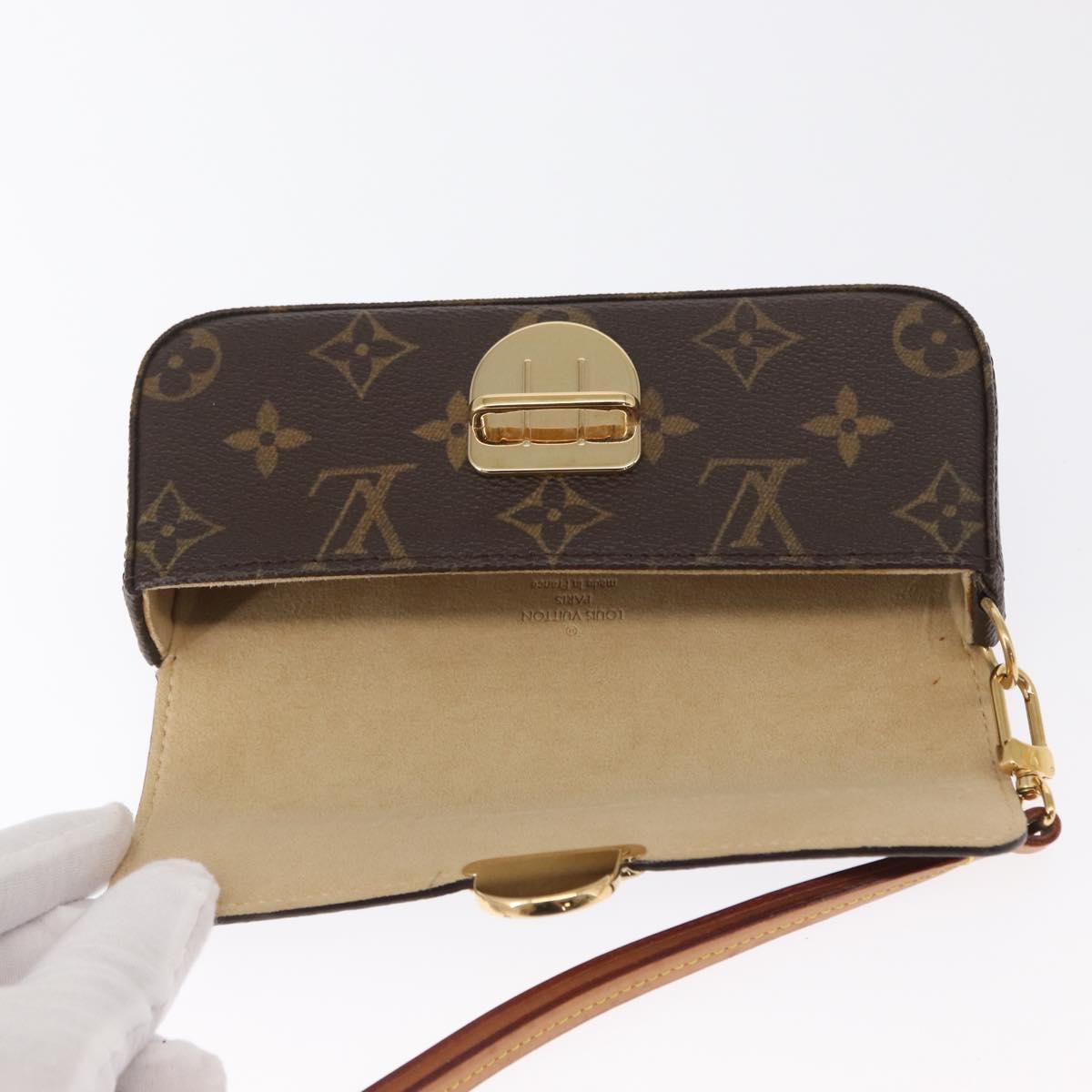 LOUIS VUITTON Monogram Pochette lagoon Glasses Case M60008 LV Auth 165945V