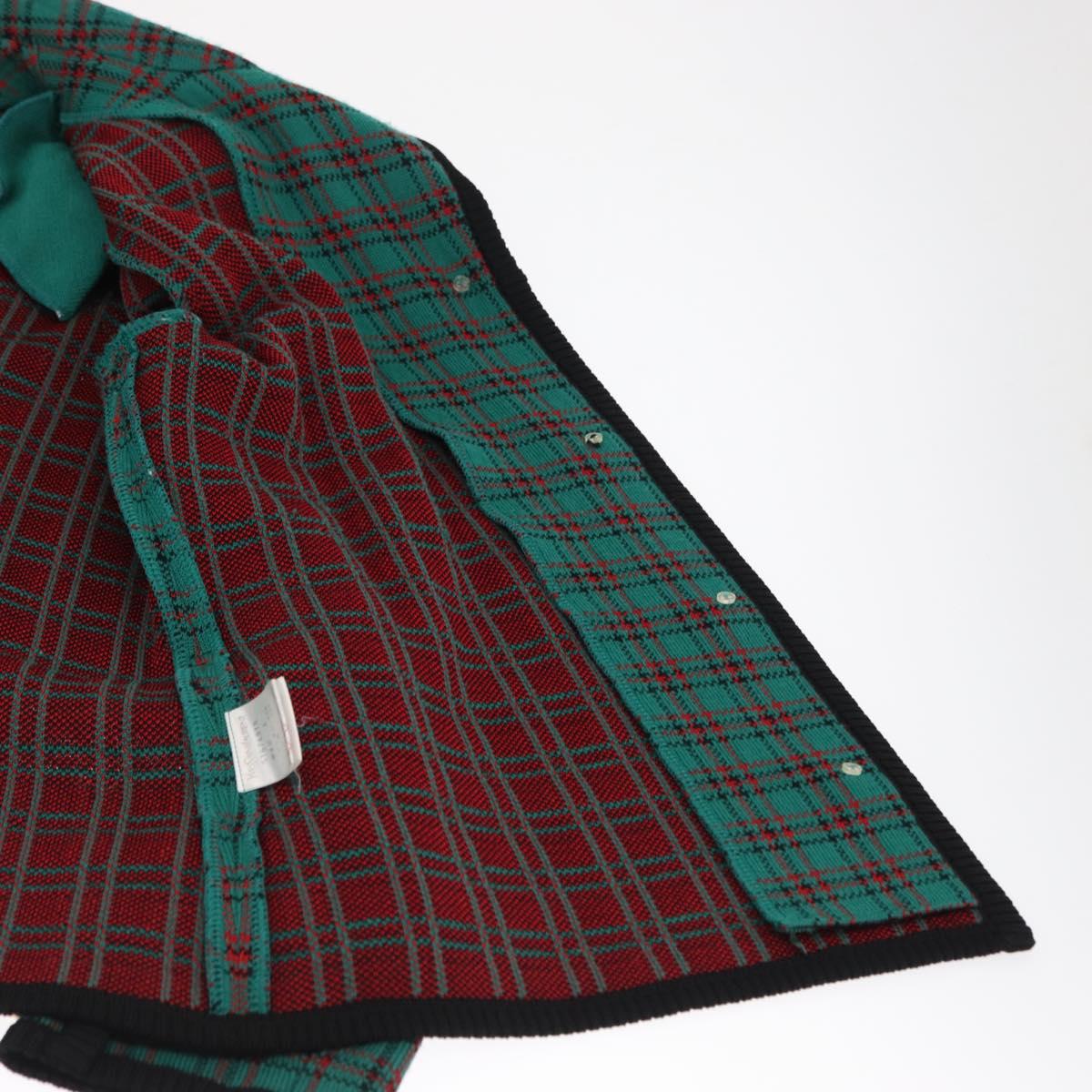 SAINT LAURENT Knitted Fabrics Jacket Wool Green Auth 165959M