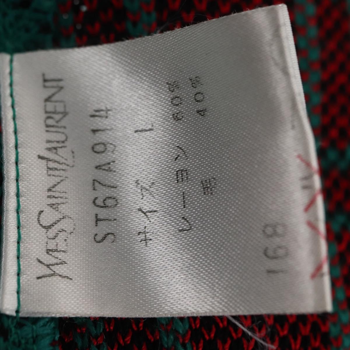 SAINT LAURENT Knitted Fabrics Jacket Wool Green Auth 165959M