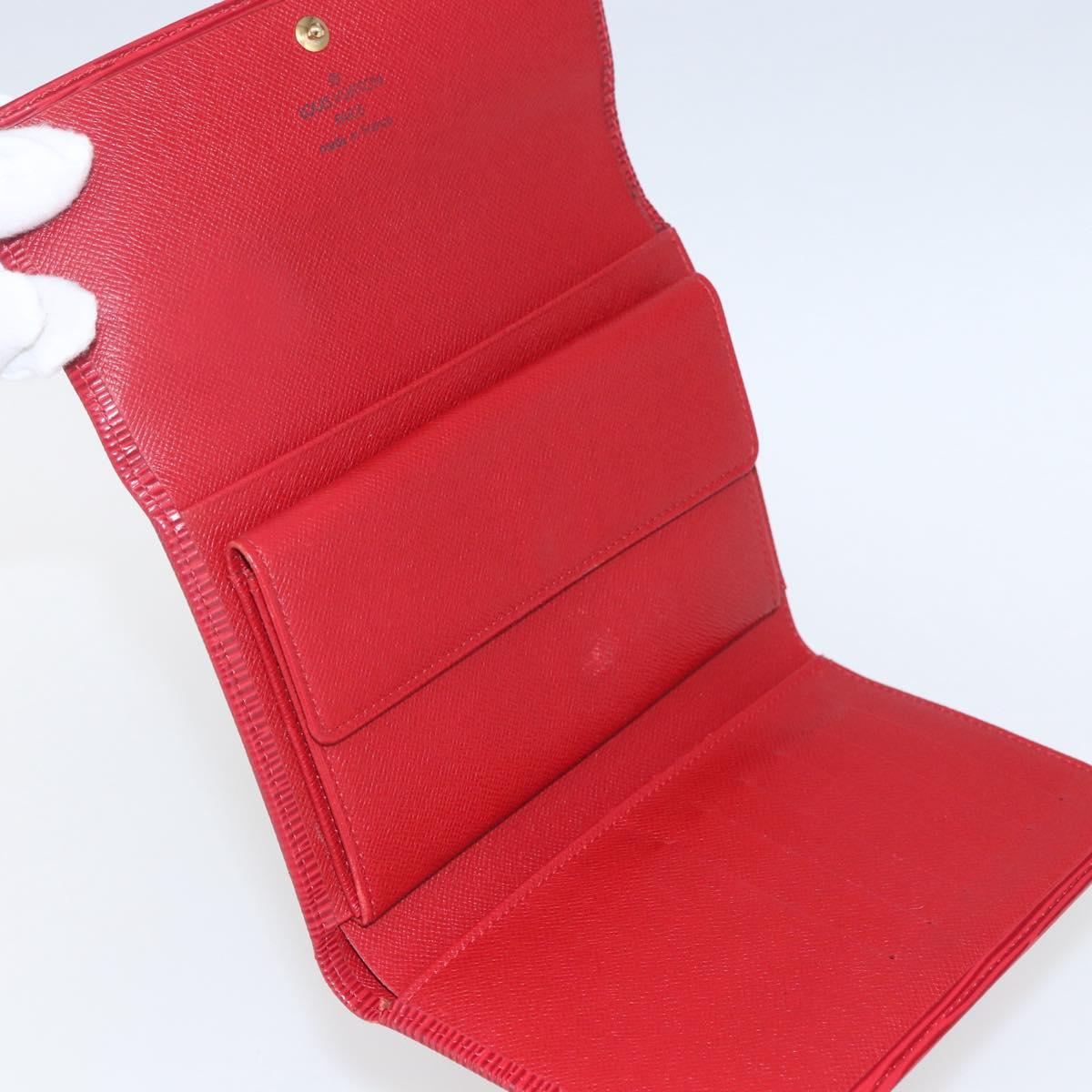 LOUIS VUITTON Epi Porte TresorEtui Papie Wallet Red M63717 LV Auth 165961