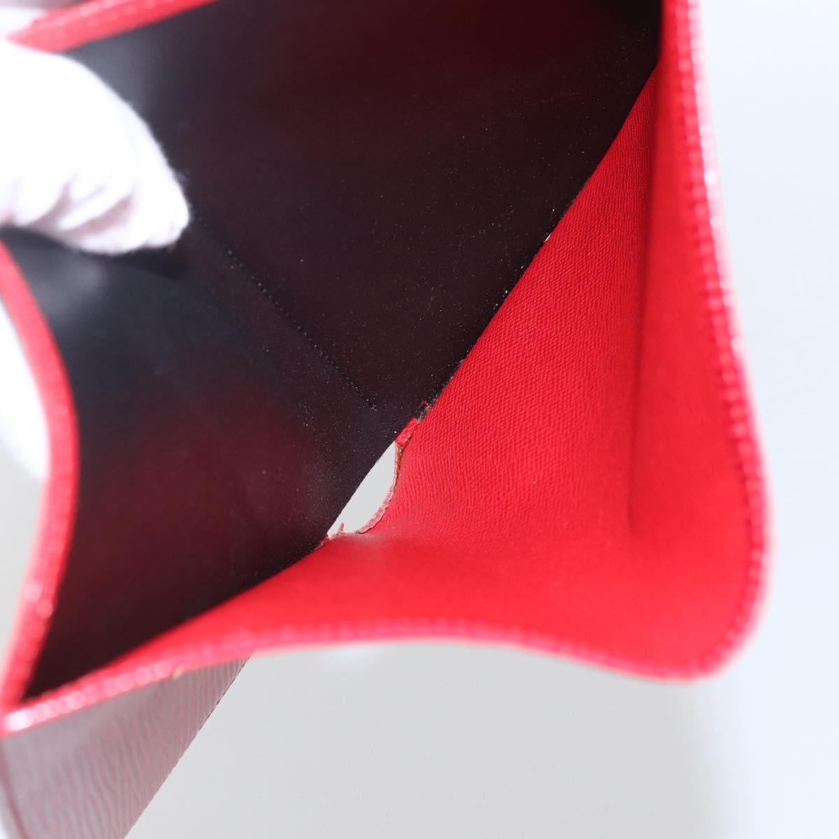 LOUIS VUITTON Epi Porte TresorEtui Papie Wallet Red M63717 LV Auth 165961