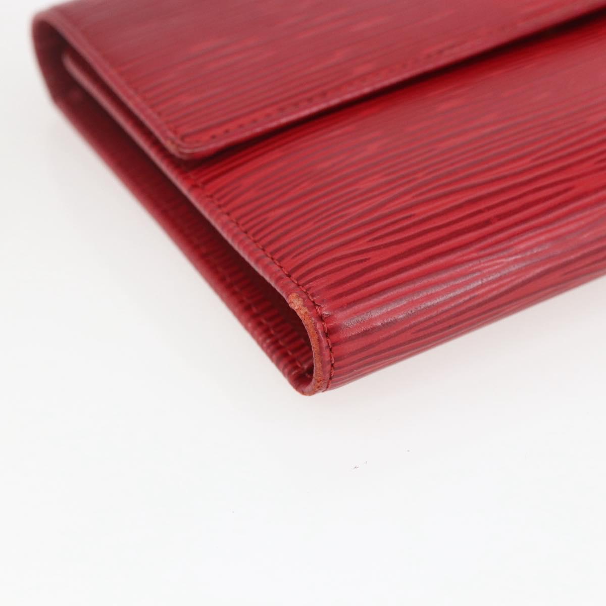 LOUIS VUITTON Epi Porte TresorEtui Papie Wallet Red M63717 LV Auth 165961