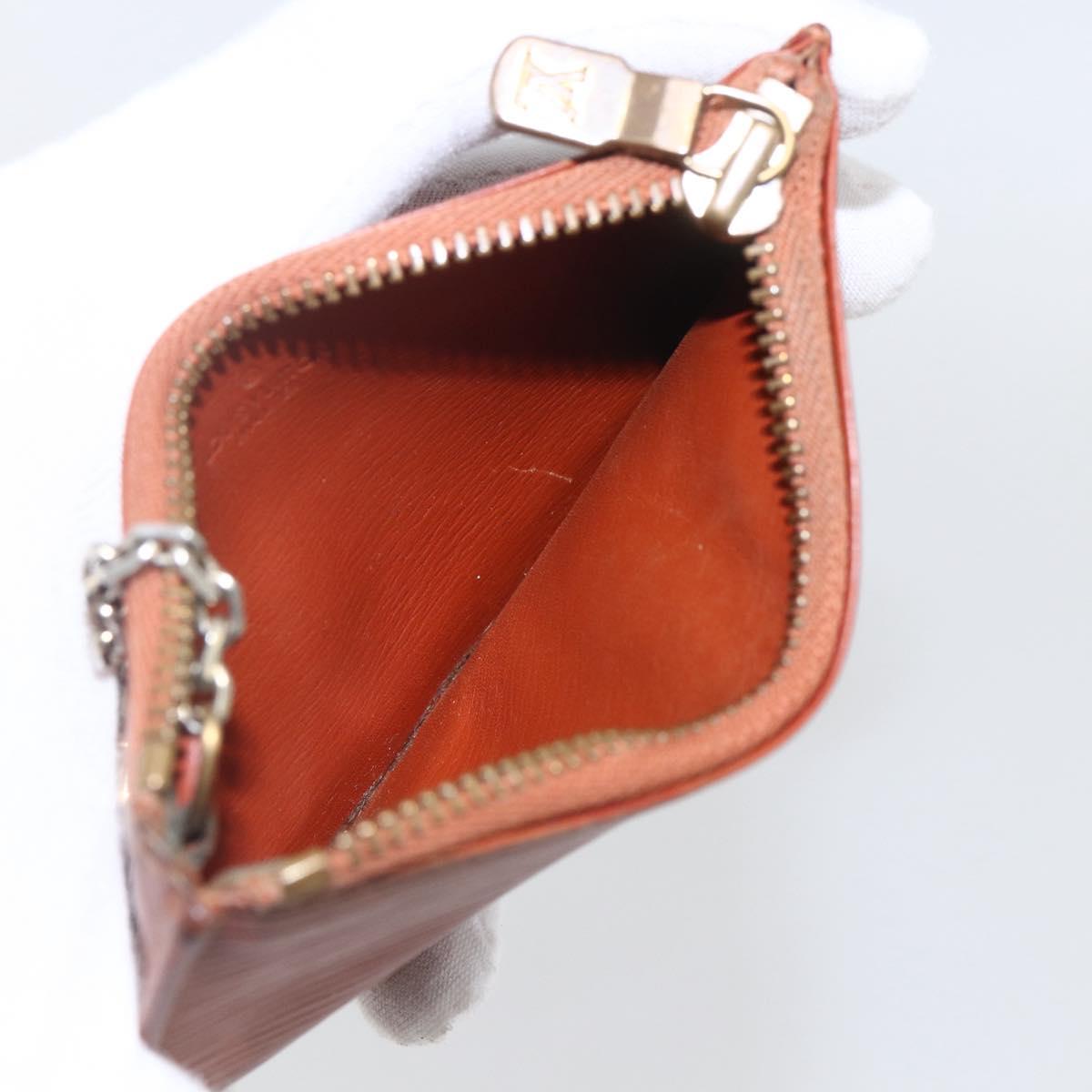 LOUIS VUITTON Epi Pochette Cles Coin Purse Brown M63803 LV Auth 165964