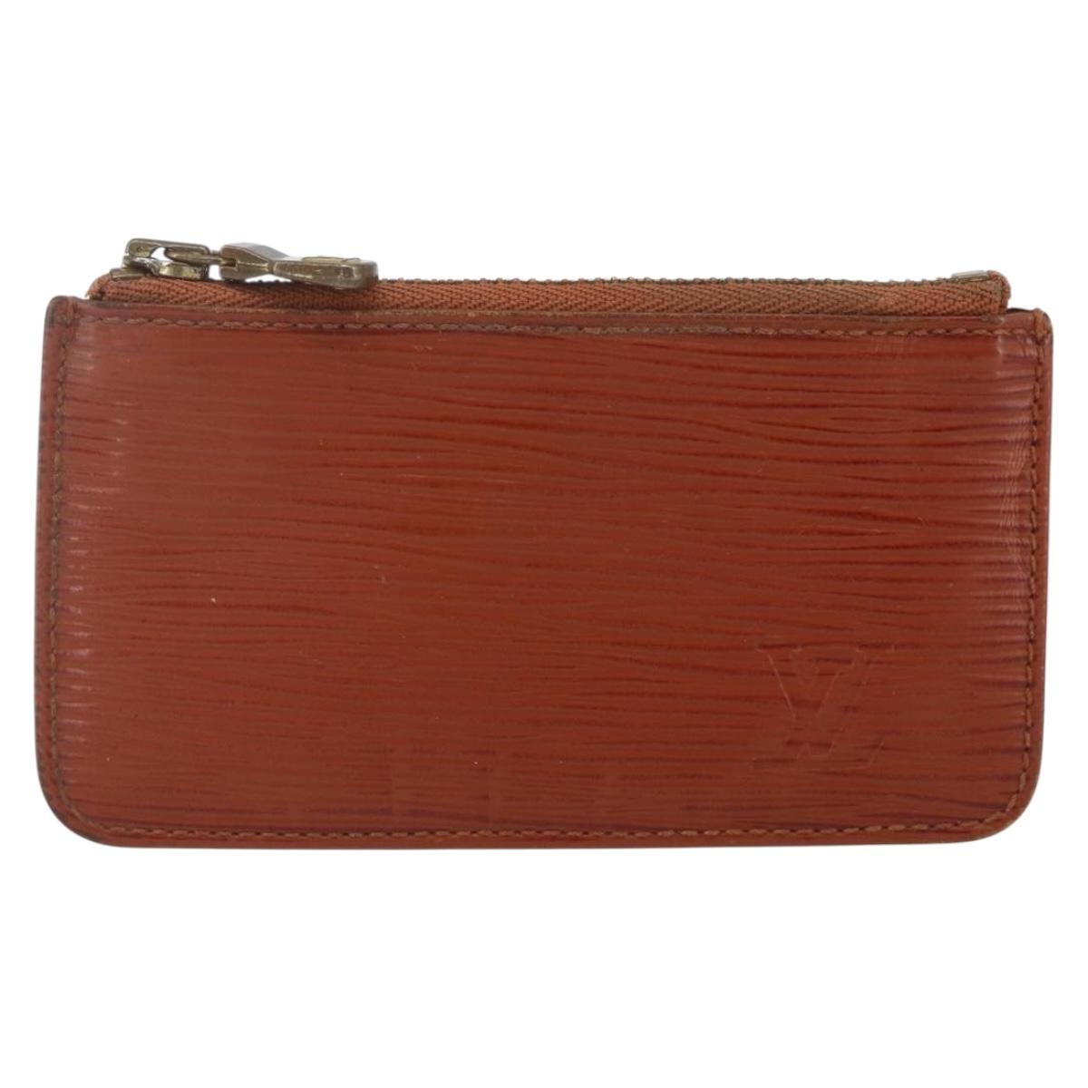 LOUIS VUITTON Epi Pochette Cles Coin Purse Brown M63803 LV Auth 165964
