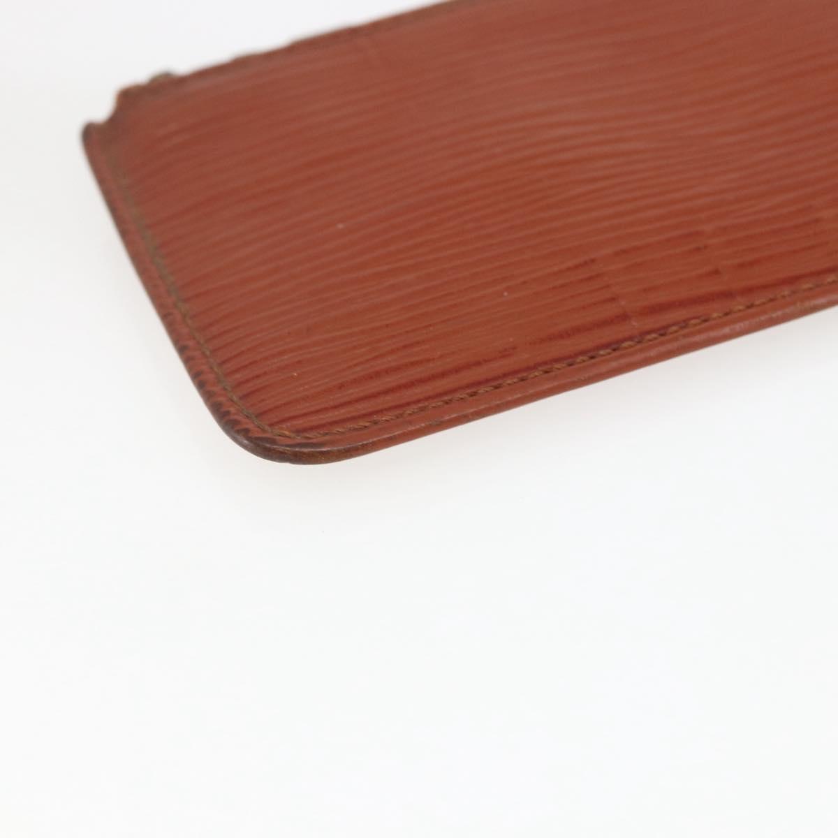 LOUIS VUITTON Epi Pochette Cles Coin Purse Brown M63803 LV Auth 165964