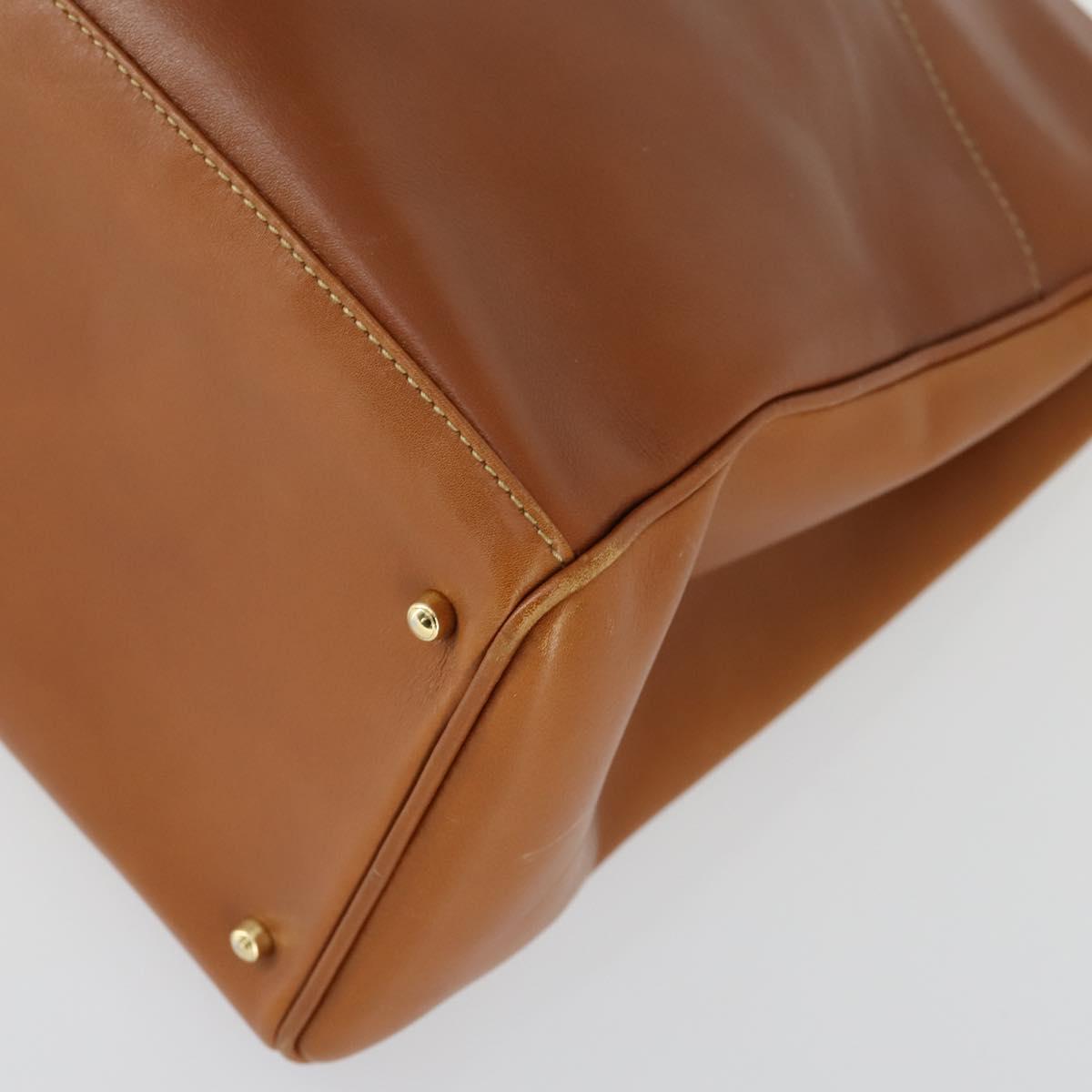 GUCCI Bamboo Hand Bag Leather 2way Brown Gold 002 123 0322 Auth 165977
