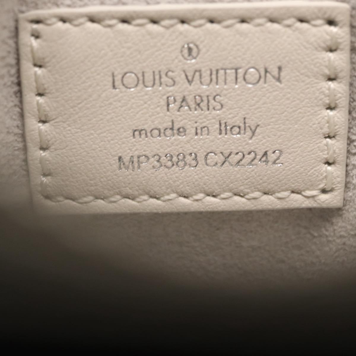 LOUIS VUITTON Monogram Taurillon Climbing Pouch Gray MP3383 LV Auth 165987