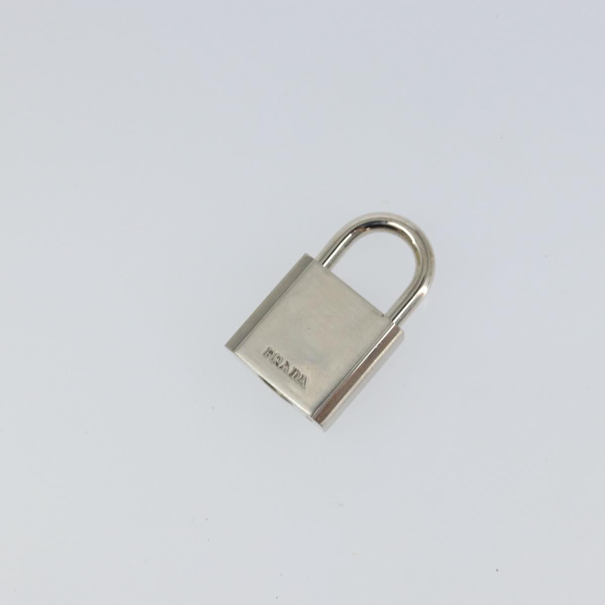 PRADA Hand Bag Nylon Ivory Silver Auth 165990