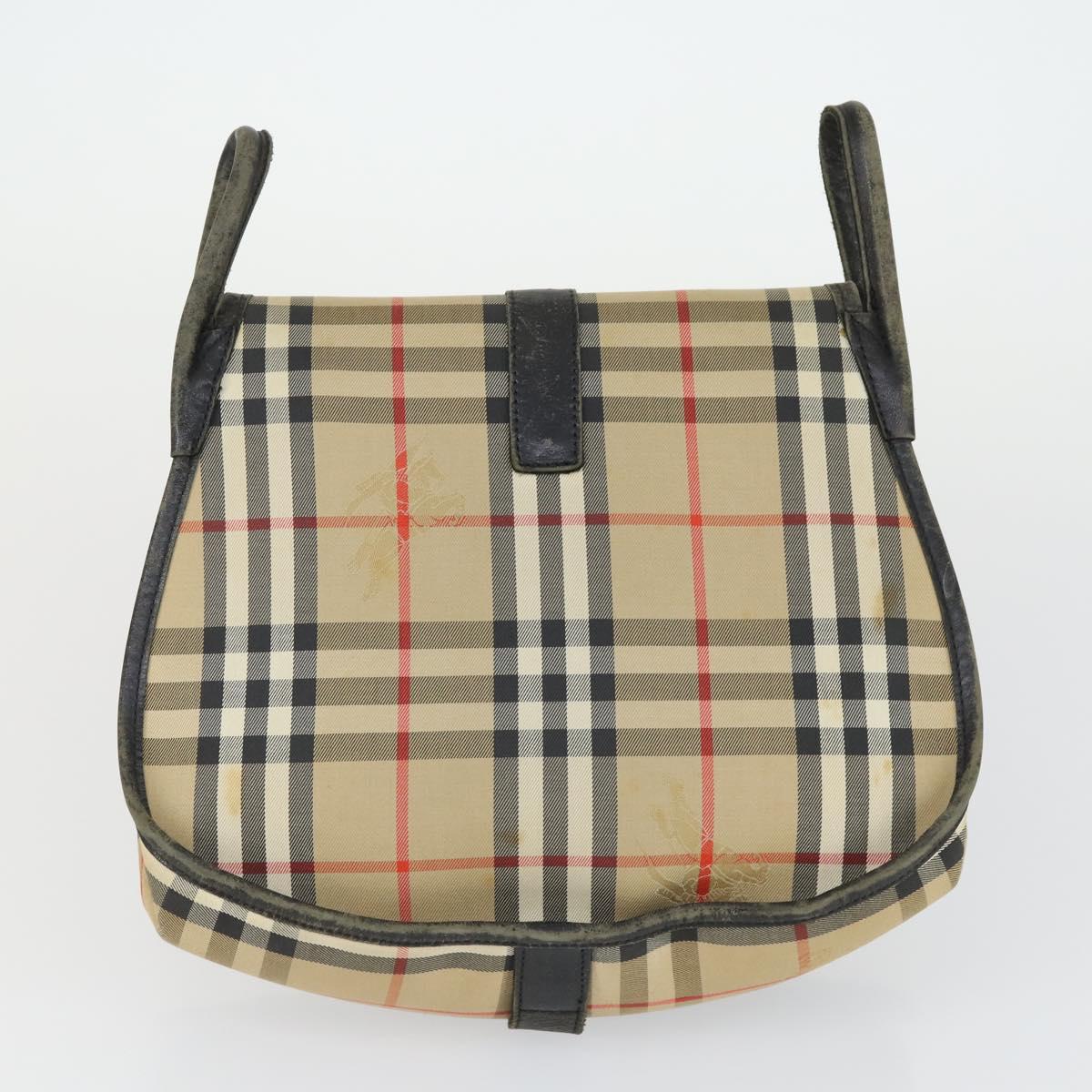 BURBERRY Nova Check Shoulder Bag Canvas 2 Set Beige Auth 165995