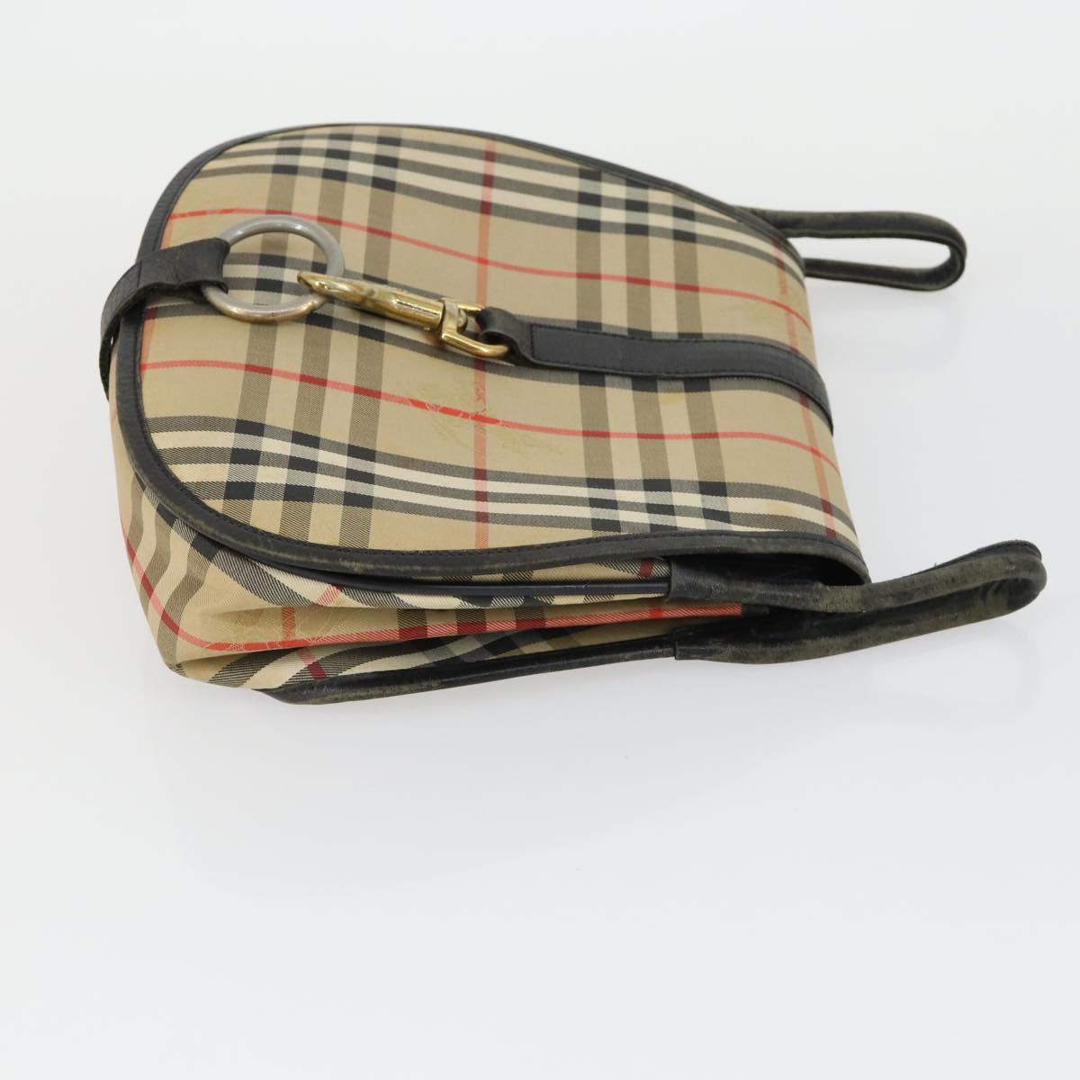 BURBERRY Nova Check Shoulder Bag Canvas 2 Set Beige Auth 165995