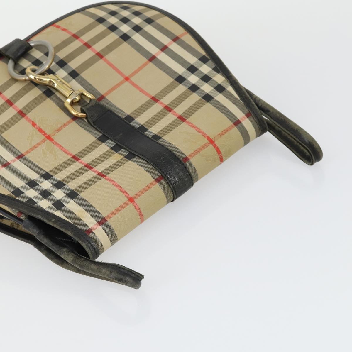 BURBERRY Nova Check Shoulder Bag Canvas 2 Set Beige Auth 165995