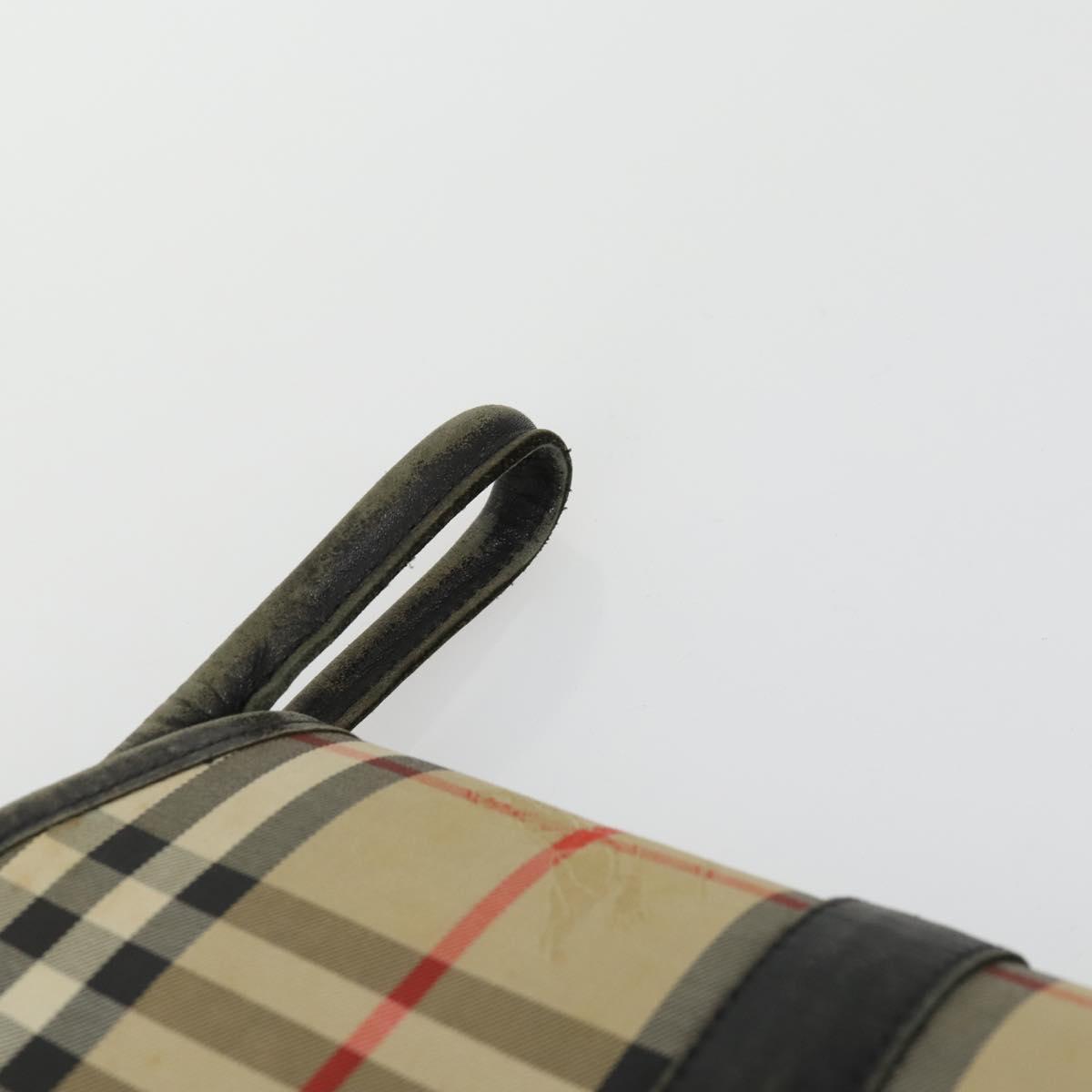 BURBERRY Nova Check Shoulder Bag Canvas 2 Set Beige Auth 165995