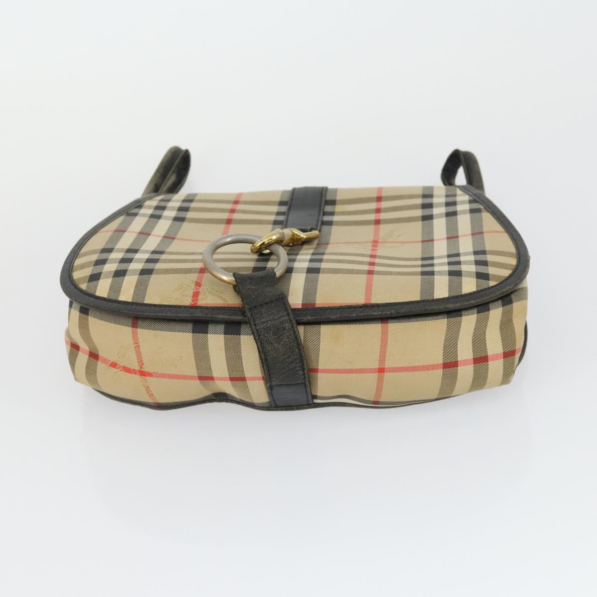 BURBERRY Nova Check Shoulder Bag Canvas 2 Set Beige Auth 165995