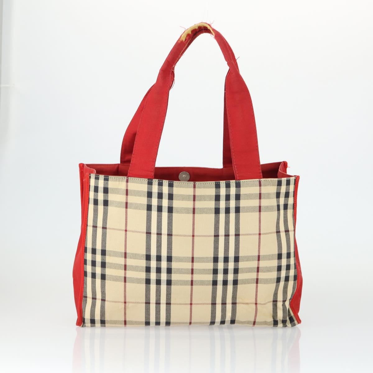 BURBERRY Nova Check Shoulder Bag Canvas 2 Set Beige Auth 165995