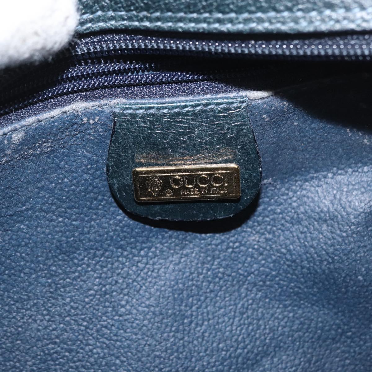 GUCCI GG Supreme Sherry Line Bag PVC Navy Gold Red 001 56 0942 Auth 166010