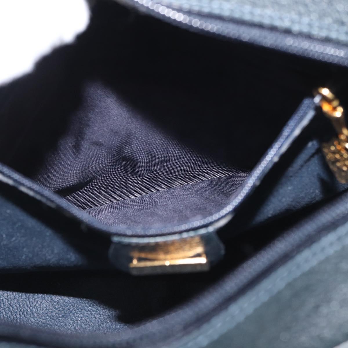 GUCCI GG Supreme Sherry Line Bag PVC Navy Gold Red 001 56 0942 Auth 166010