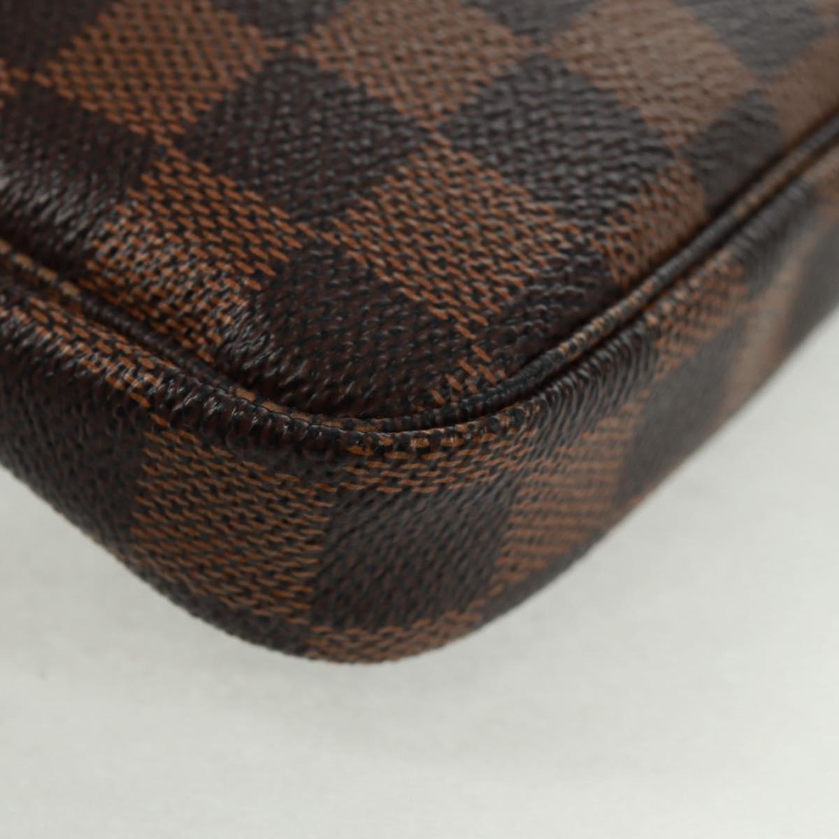 LOUIS VUITTON Damier Ebene T&B Mini Pochette Accessoires N58011 LV Auth 166017V
