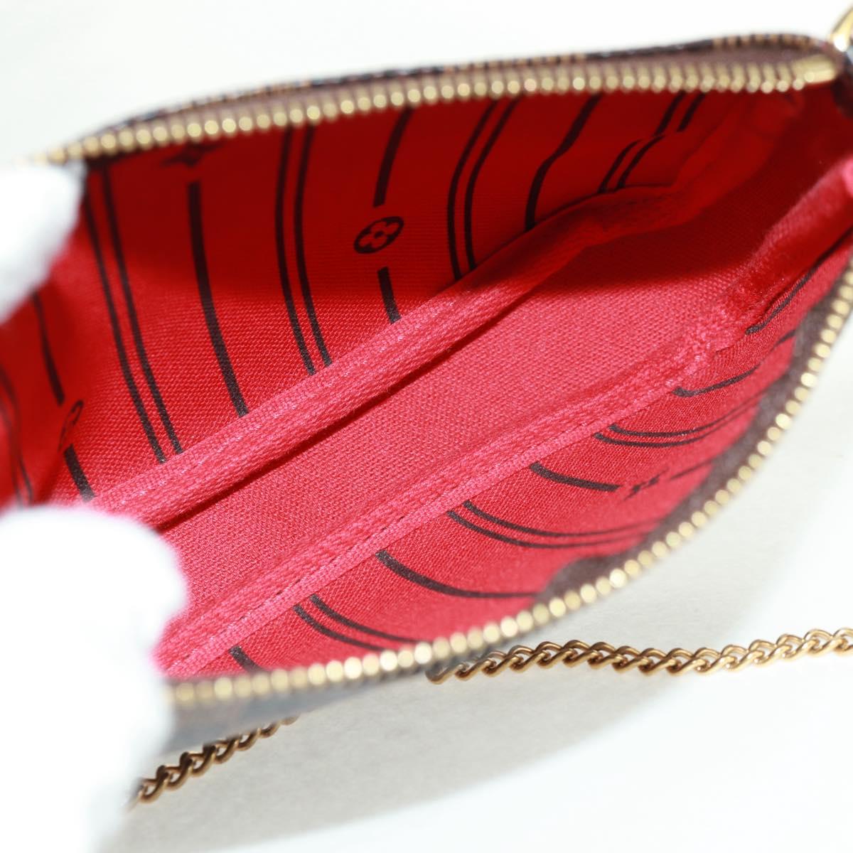 LOUIS VUITTON Damier Ebene T&B Mini Pochette Accessoires N58011 LV Auth 166017V