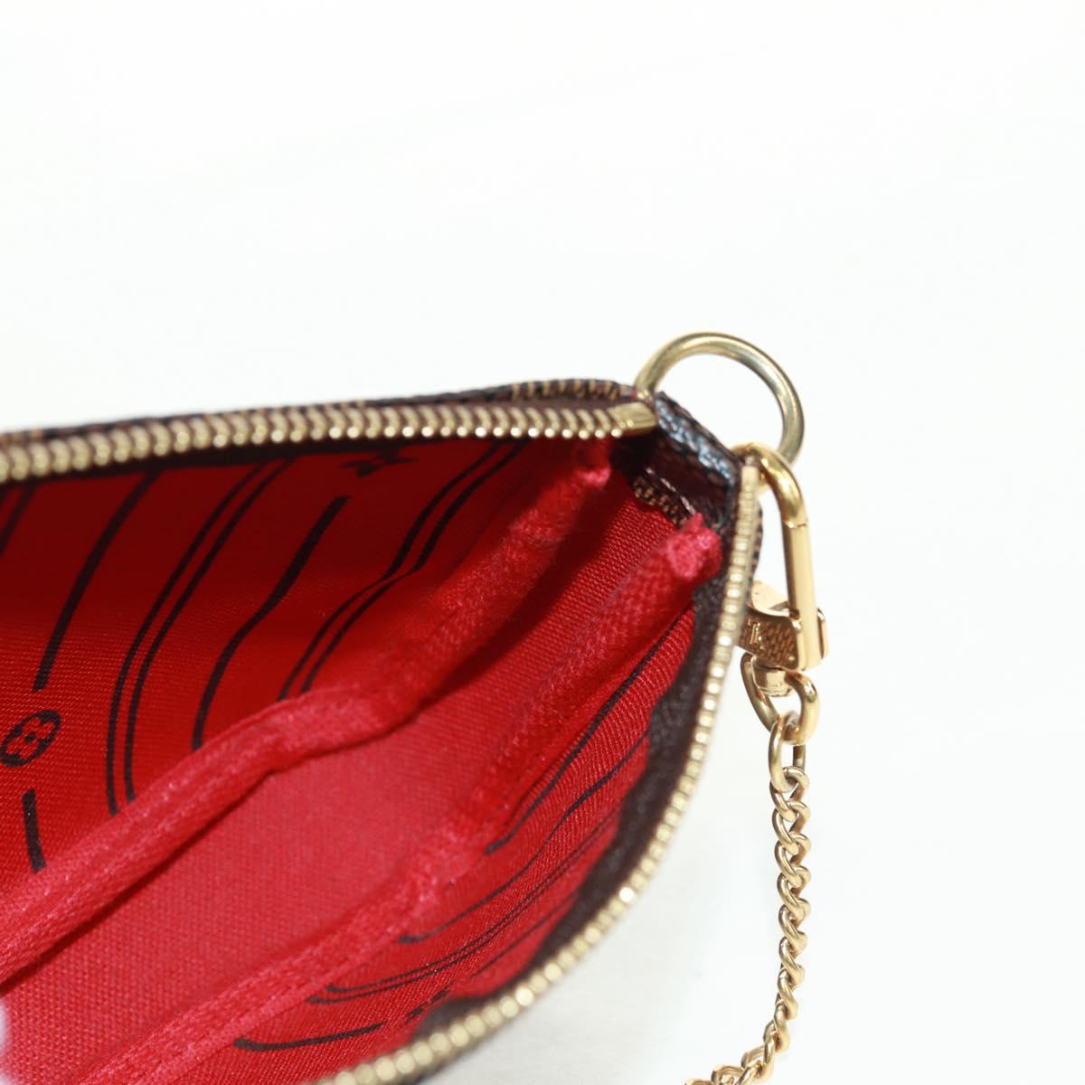 LOUIS VUITTON Damier Ebene T&B Mini Pochette Accessoires N58011 LV Auth 166017V