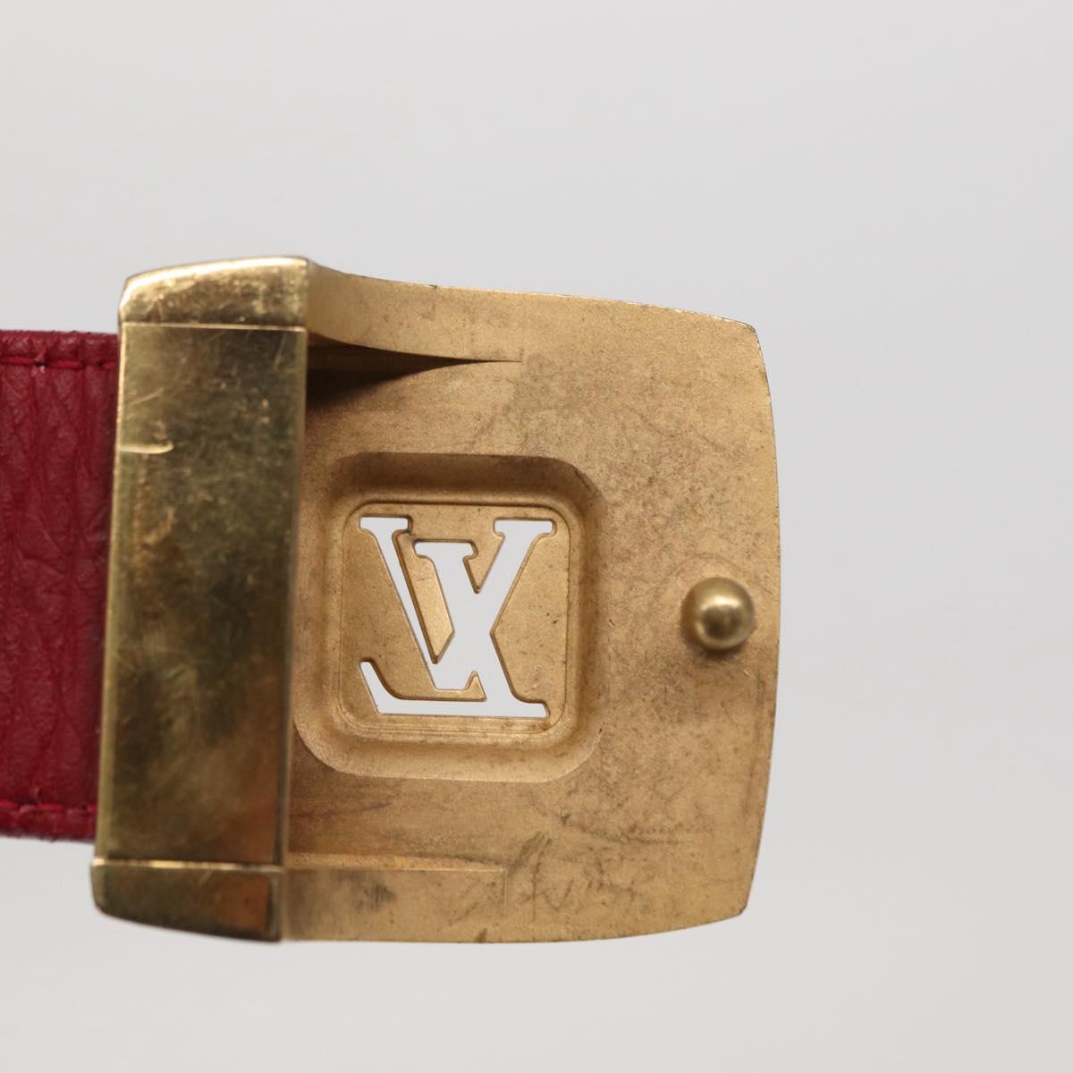 LOUIS VUITTON Multicolor Ceinture Carre LV Cut Belt White LV Auth 166023