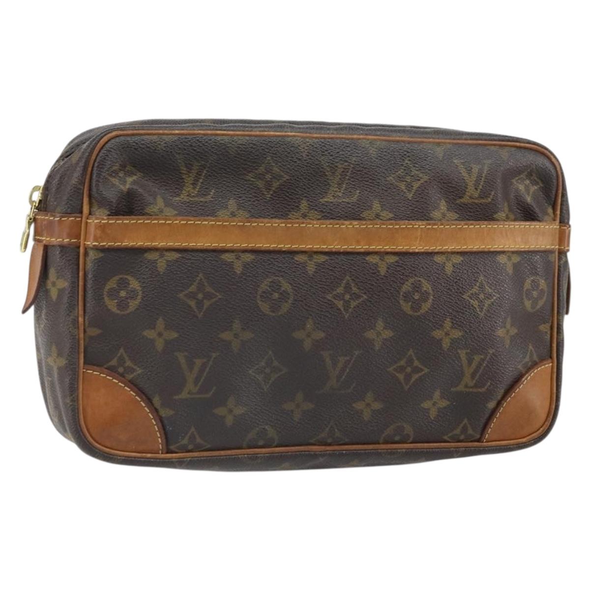 LOUIS VUITTON Monogram Compiegne 28 Clutch Bag M51845 LV Auth 166032