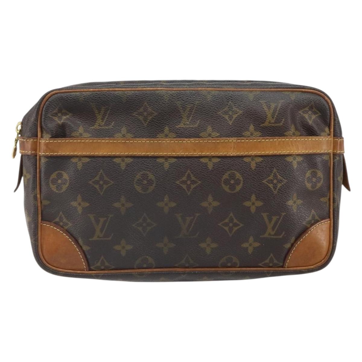 LOUIS VUITTON Monogram Compiegne 28 Clutch Bag M51845 LV Auth 166032