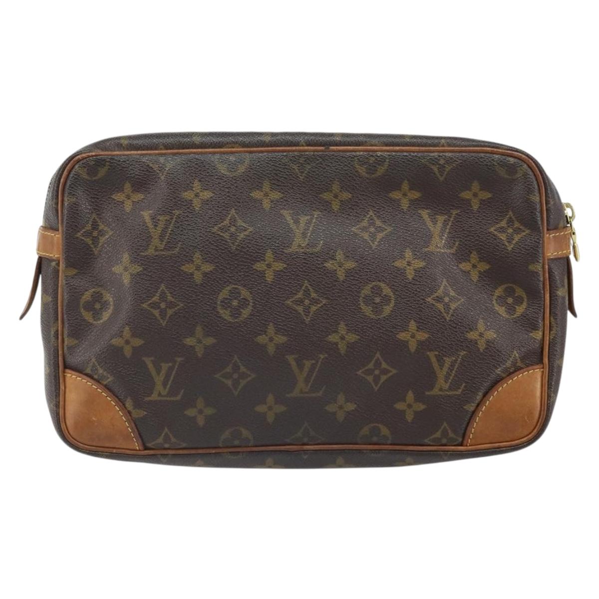 LOUIS VUITTON Monogram Compiegne 28 Clutch Bag M51845 LV Auth 166032