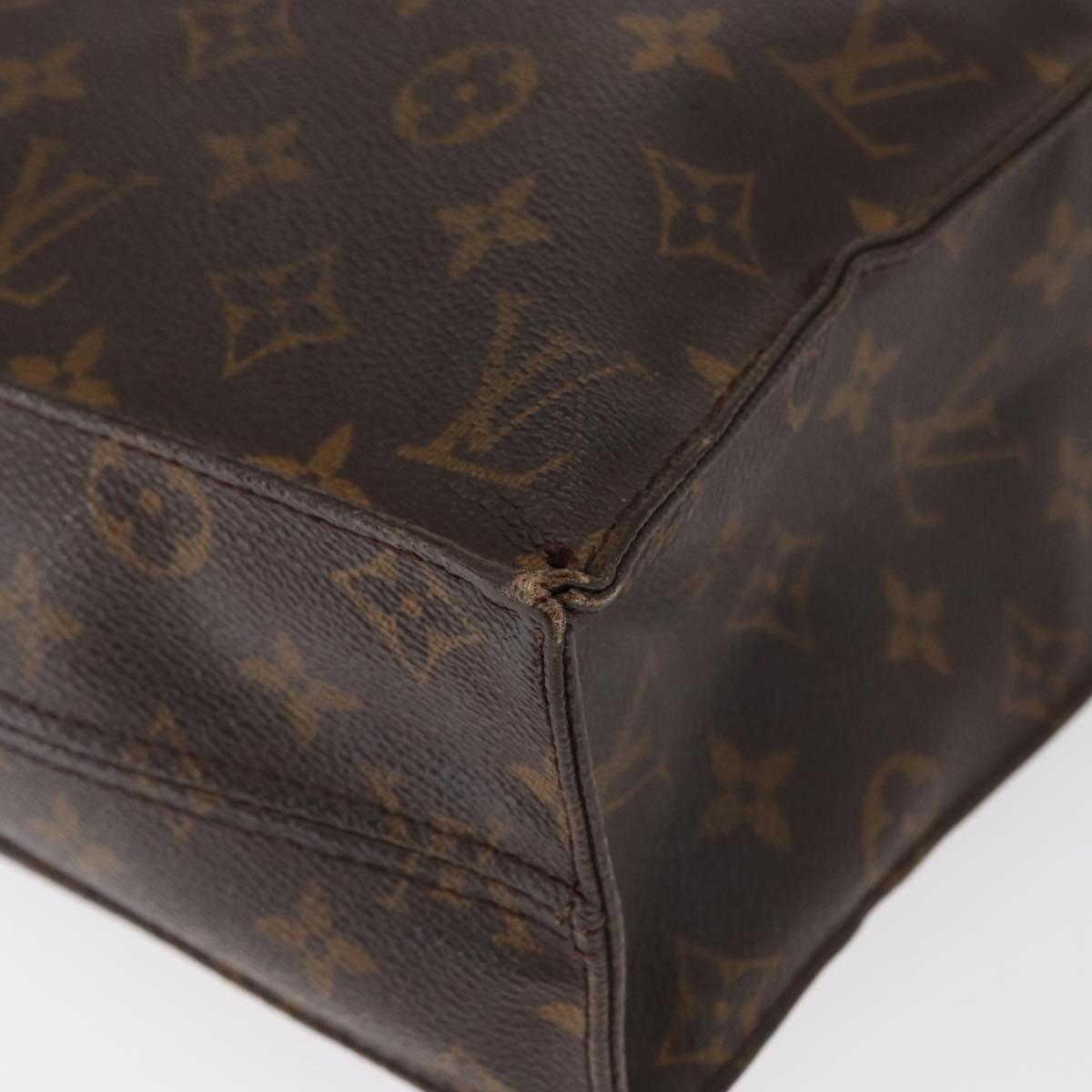 LOUIS VUITTON Monogram Sac Plat Hand Bag M51140 LV Auth 166040