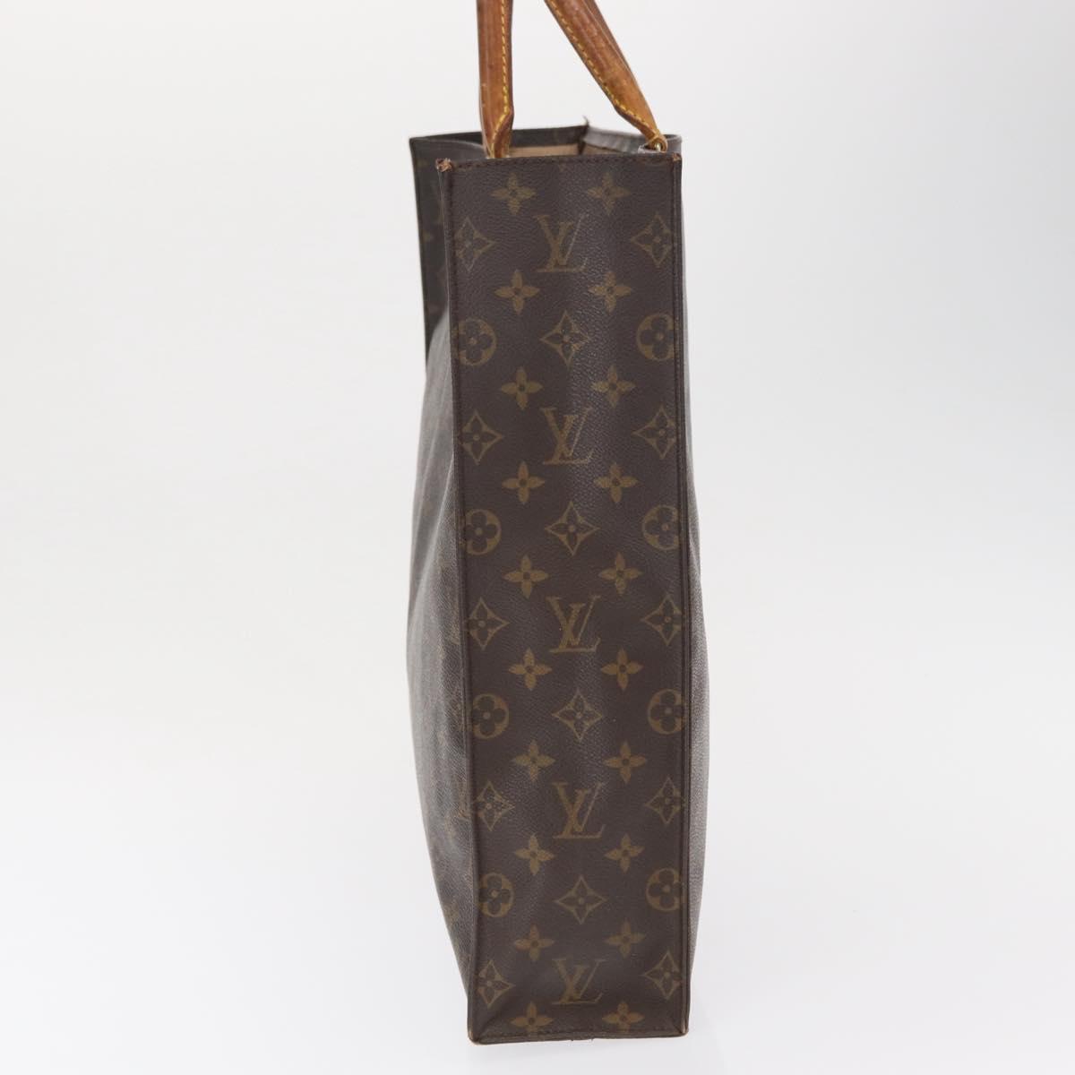 LOUIS VUITTON Monogram Sac Plat Hand Bag M51140 LV Auth 166040