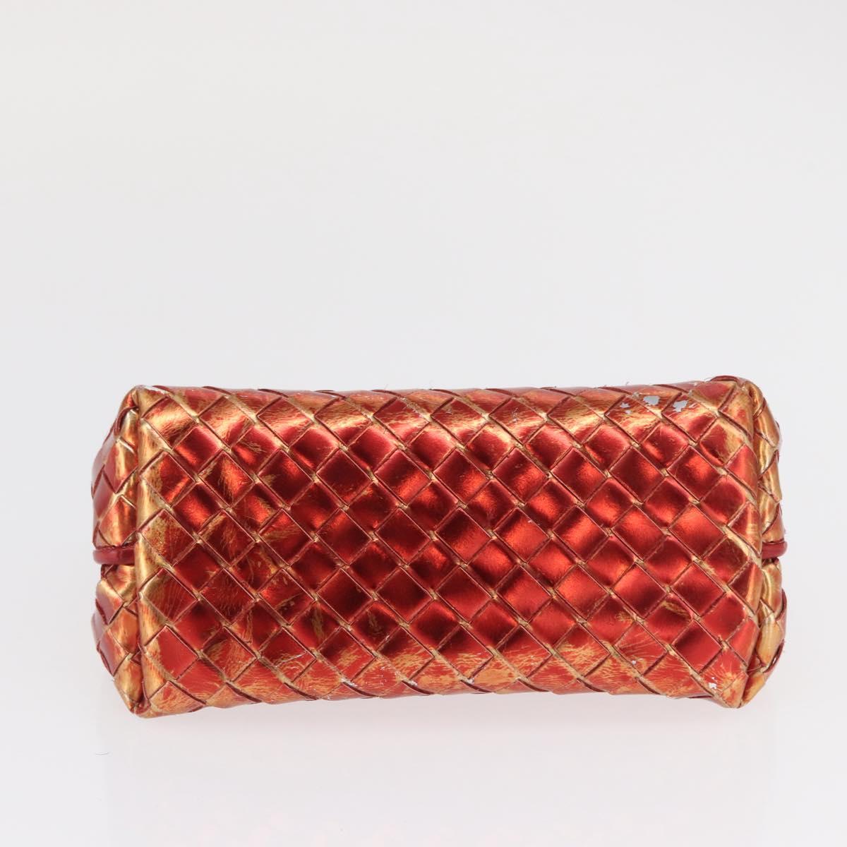 BOTTEGA VENETA INTRECCIATO Pouch Leather Red Auth 166043