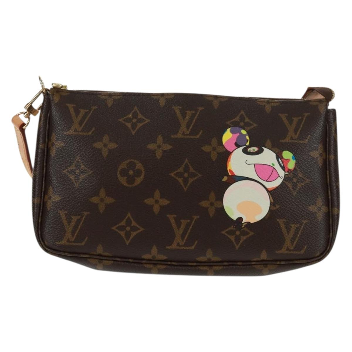 LOUIS VUITTON Monogram Panda Pochette Accessoires Pouch M51981 LV Auth 166046V