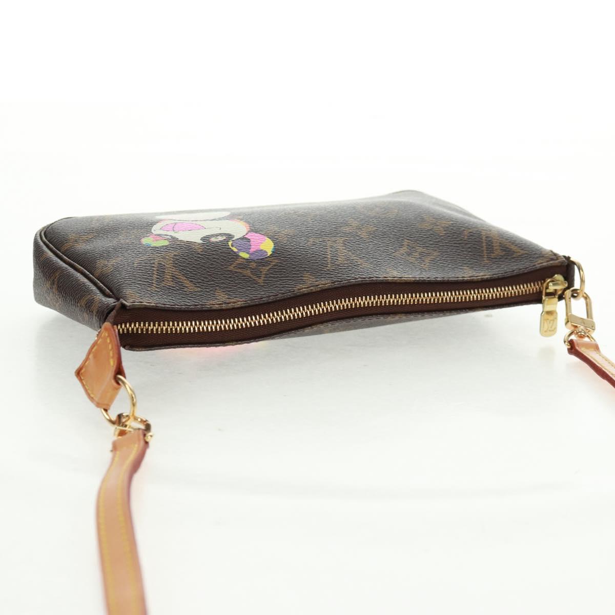 LOUIS VUITTON Monogram Panda Pochette Accessoires Pouch M51981 LV Auth 166046V