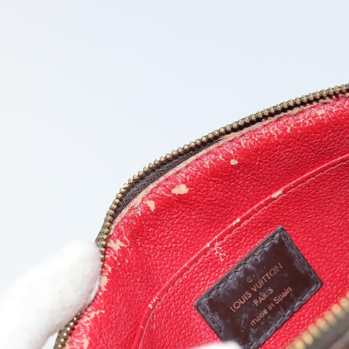 LOUIS VUITTON Damier Ebene Pochette Cosmetic PM Pouch N47516 LV Auth 166050