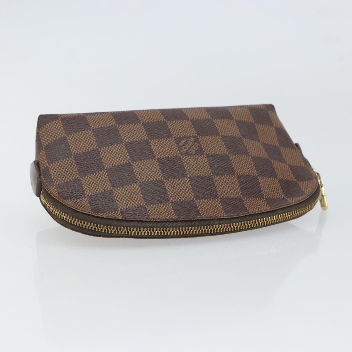 LOUIS VUITTON Damier Ebene Pochette Cosmetic PM Pouch N47516 LV Auth 166050