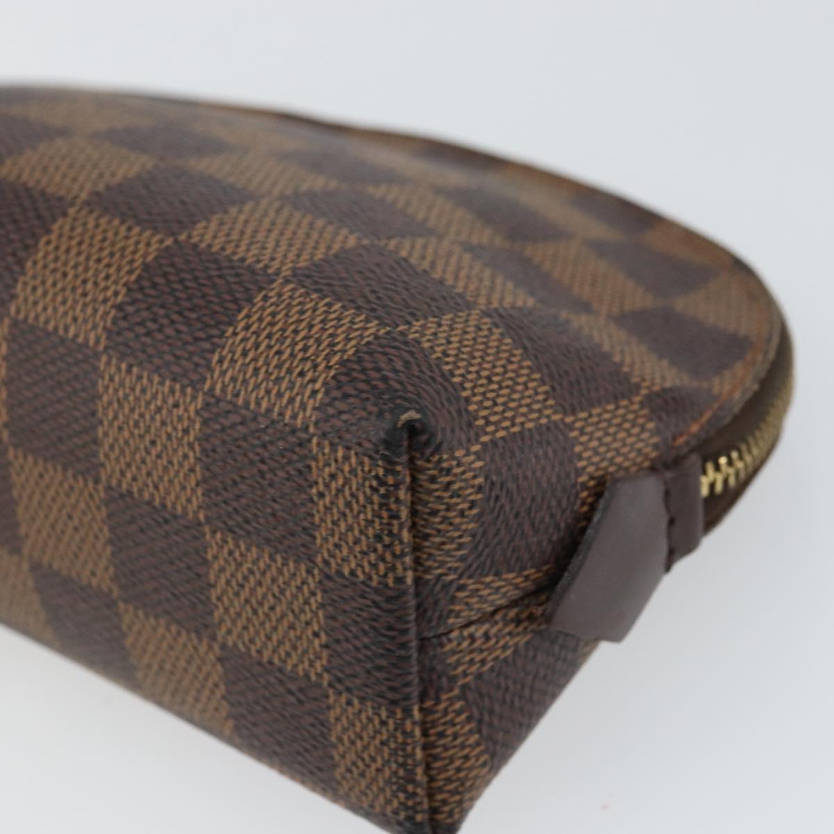 LOUIS VUITTON Damier Ebene Pochette Cosmetic PM Pouch N47516 LV Auth 166050