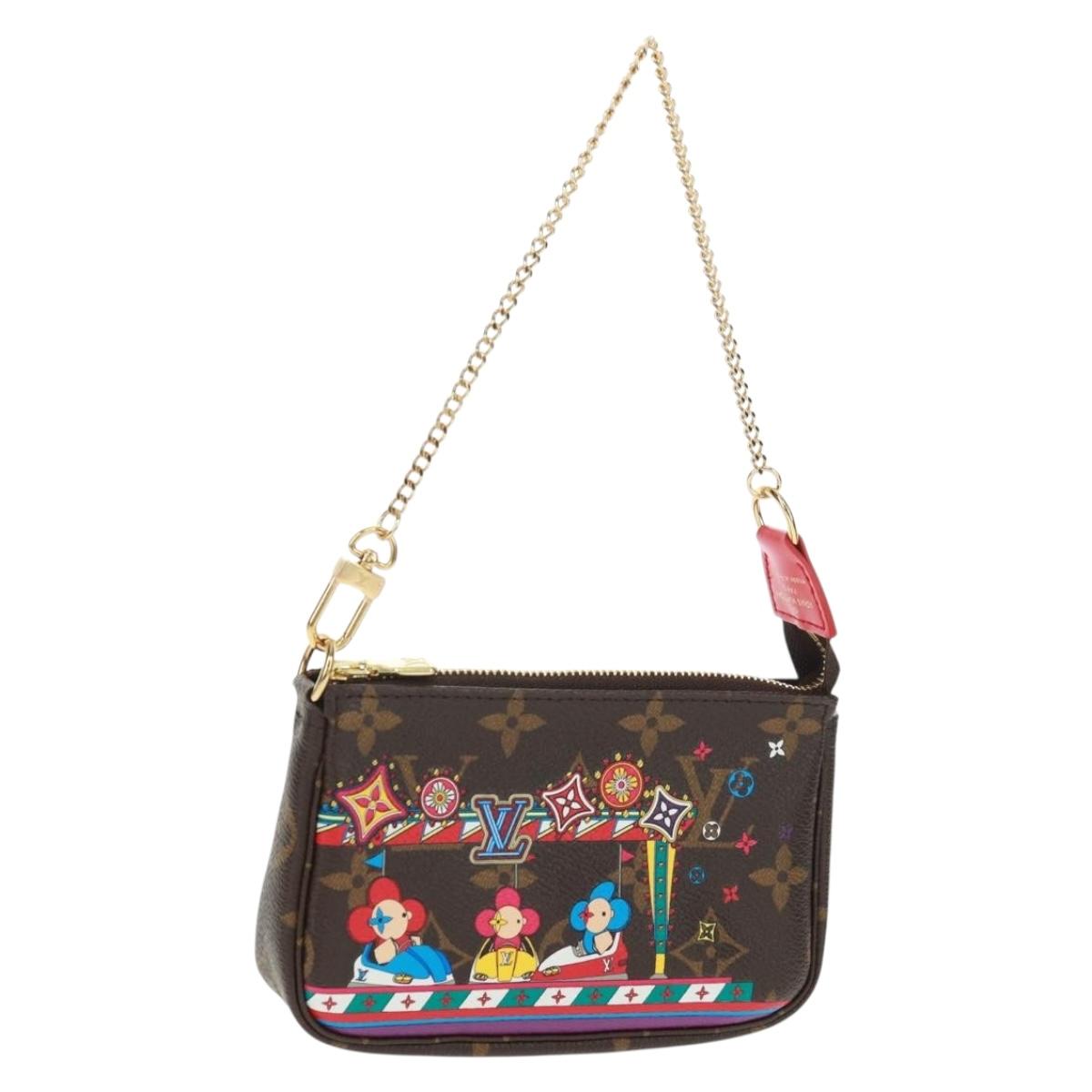 LOUIS VUITTON Monogram Vivienne Mini Pochette Accessoires M69976 LV Auth 166052SAM