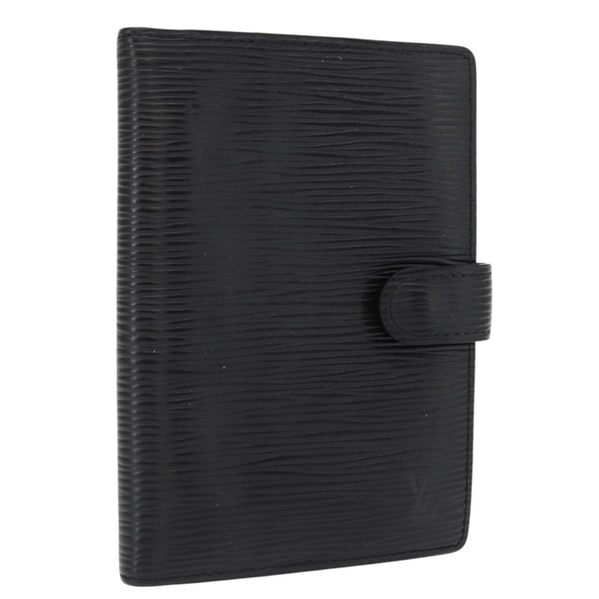 LOUIS VUITTON Epi Agenda PM Day Planner Cover Black R20052 LV Auth 166056
