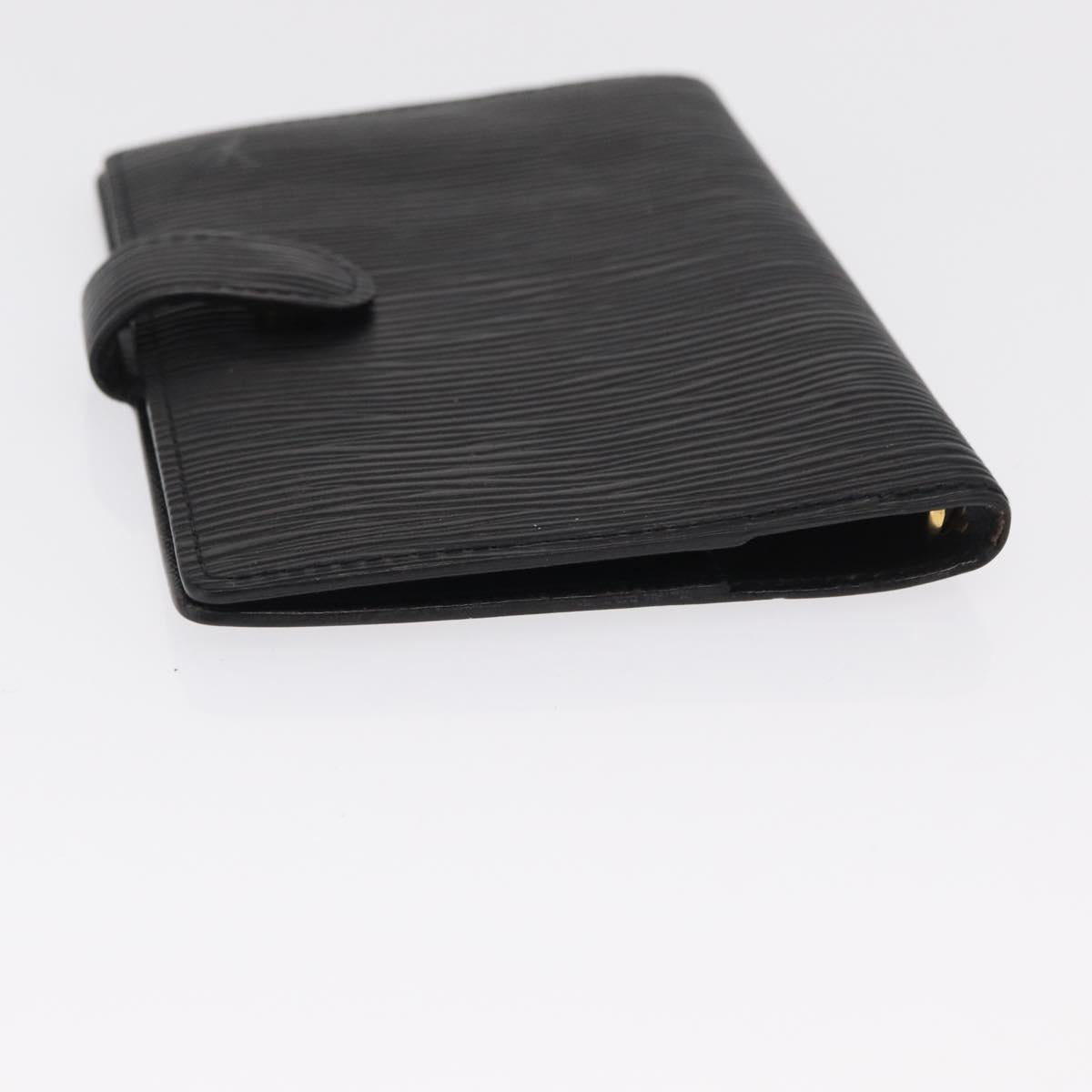 LOUIS VUITTON Epi Agenda PM Day Planner Cover Black R20052 LV Auth 166056