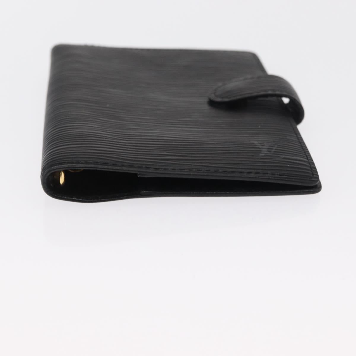 LOUIS VUITTON Epi Agenda PM Day Planner Cover Black R20052 LV Auth 166056