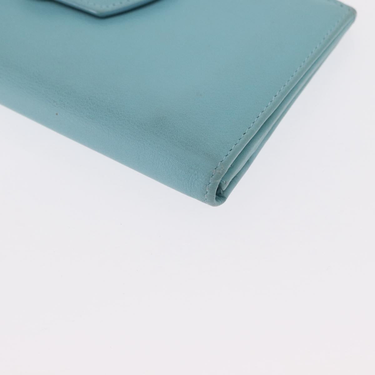 Salvatore Ferragamo Gancini Long Wallet Leather Lavende Silver Auth 166058