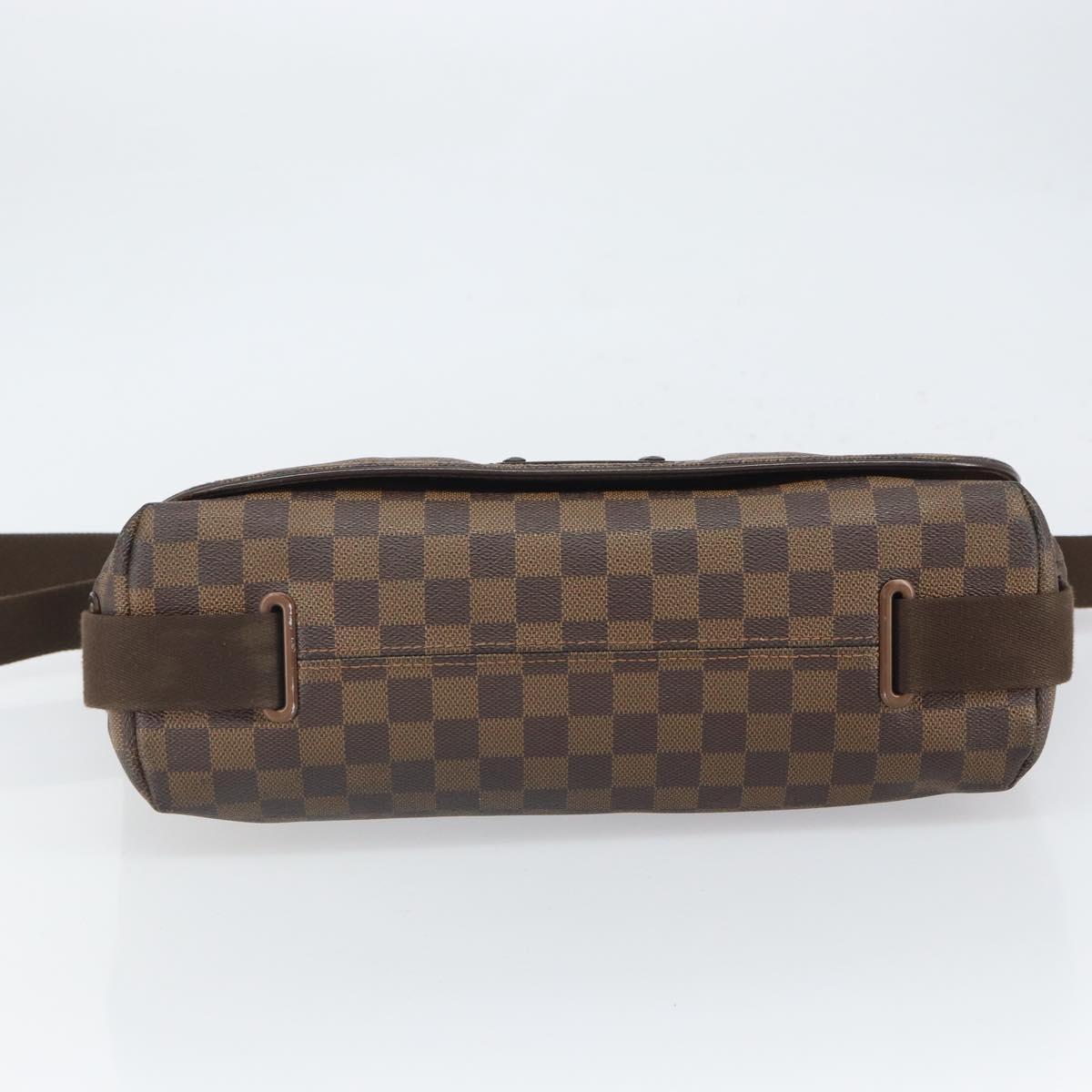 LOUIS VUITTON Damier Ebene Brooklyn MM Shoulder Bag N51211 LV Auth 166096