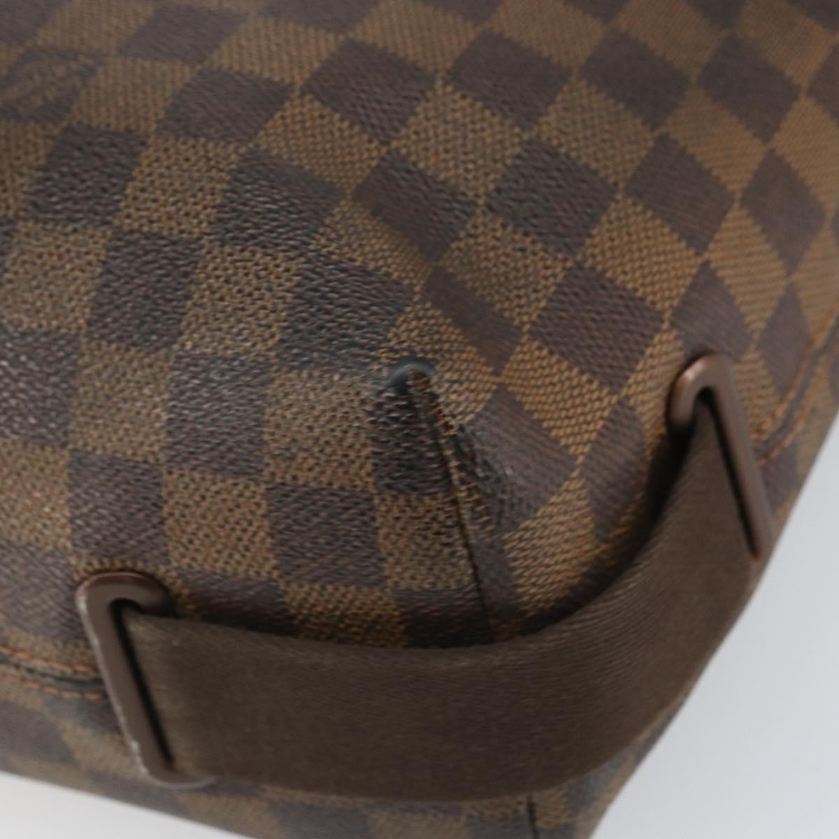 LOUIS VUITTON Damier Ebene Brooklyn MM Shoulder Bag N51211 LV Auth 166096