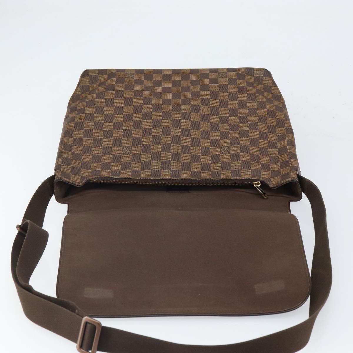 LOUIS VUITTON Damier Ebene Brooklyn MM Shoulder Bag N51211 LV Auth 166096