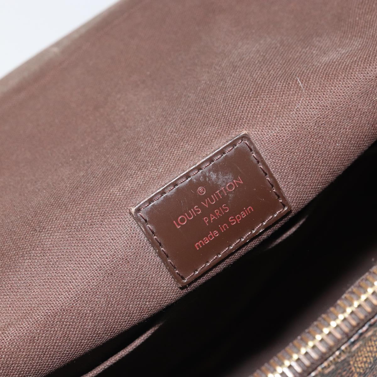 LOUIS VUITTON Damier Ebene Brooklyn MM Shoulder Bag N51211 LV Auth 166096