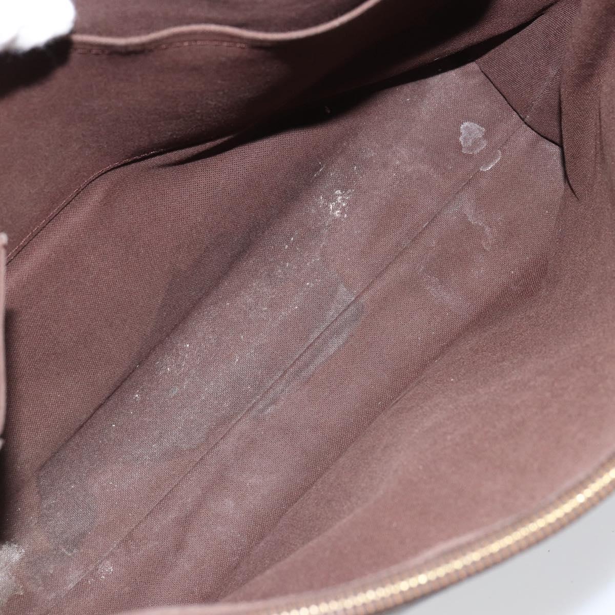 LOUIS VUITTON Damier Ebene Brooklyn MM Shoulder Bag N51211 LV Auth 166096