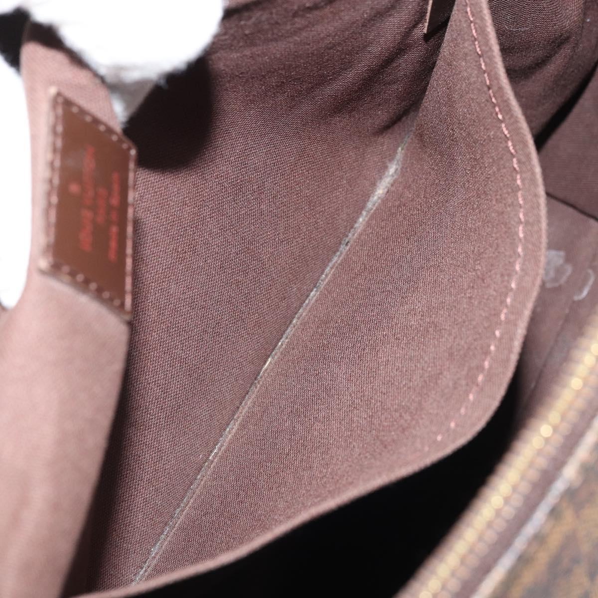 LOUIS VUITTON Damier Ebene Brooklyn MM Shoulder Bag N51211 LV Auth 166096