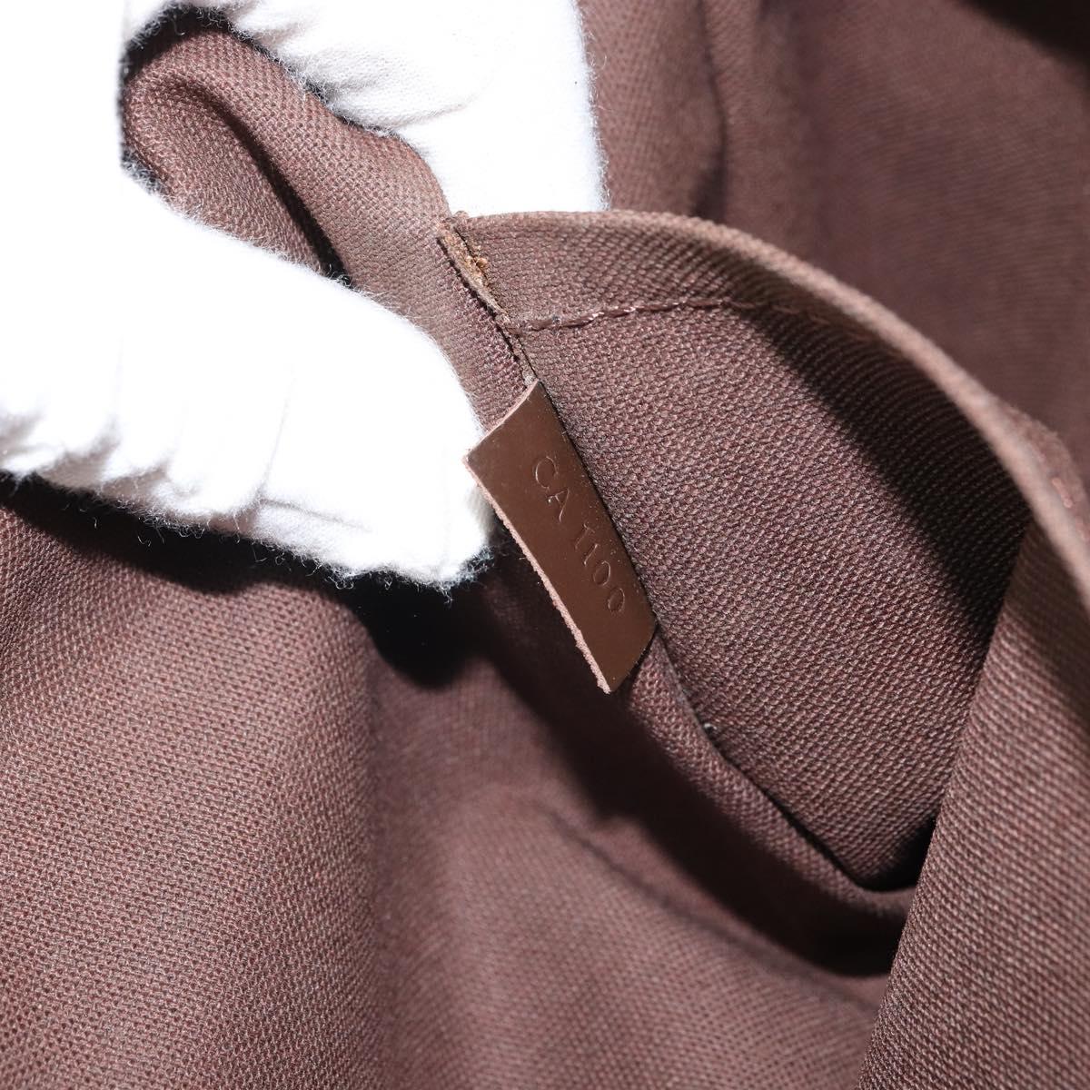 LOUIS VUITTON Damier Ebene Brooklyn MM Shoulder Bag N51211 LV Auth 166096