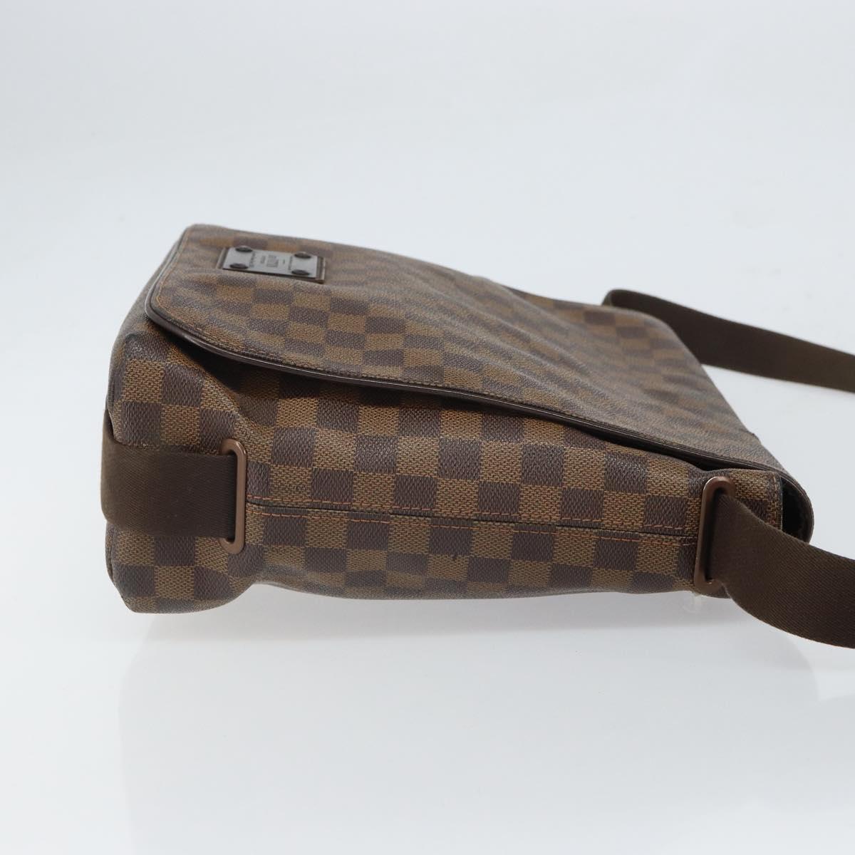 LOUIS VUITTON Damier Ebene Brooklyn MM Shoulder Bag N51211 LV Auth 166096
