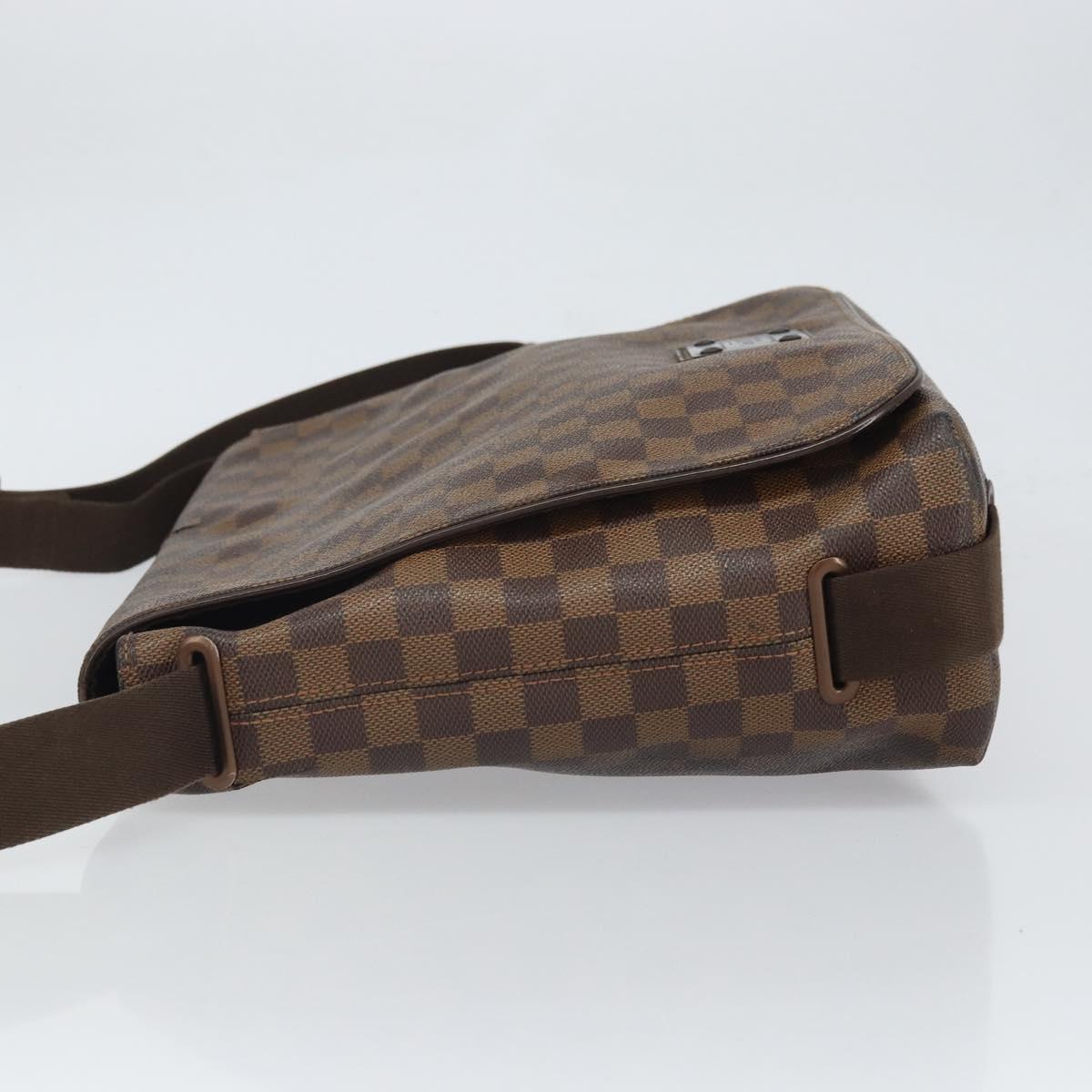 LOUIS VUITTON Damier Ebene Brooklyn MM Shoulder Bag N51211 LV Auth 166096
